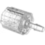 Eldon James Male Luer Lock and Nut Assembly in CrystalVu