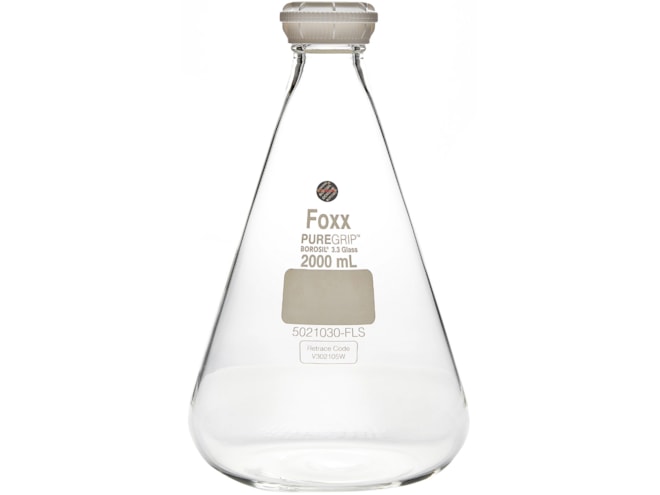 Foxx Life Sciences PUREGRIP Erlenmeyer Flask with VersaCap