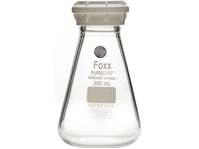 Foxx Life Sciences PUREGRIP Erlenmeyer Flask with VersaCap