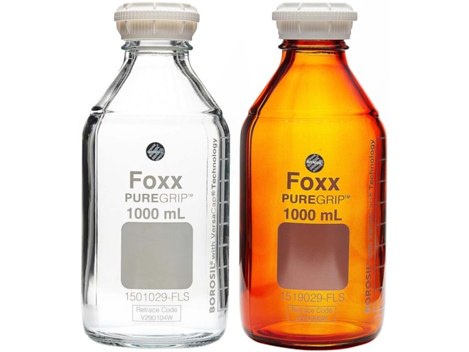 Foxx Life Sciences PUREGRIP Glass Bottles with VersaCap