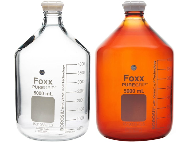Foxx Life Sciences PUREGRIP Glass Bottles with VersaCap