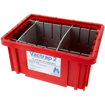 Foxx Life Sciences Vactrap Red Bin with Dividers