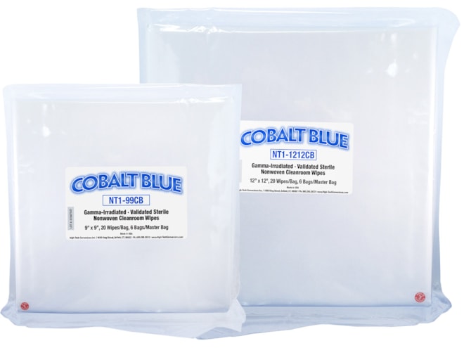 High-Tech Conversions Cobalt Blue Sterile Poly-Cellulose Dry Wipes