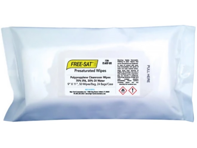 High-Tech Conversions FREE-SAT 70% IPA Polypropylene Wipes