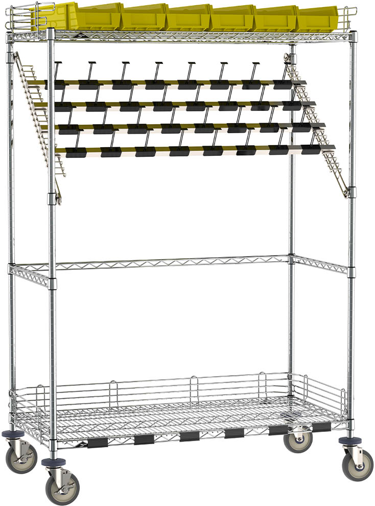 Metro Super Erecta Bulk Storage Style Wire Catheter Procedure Cart ...