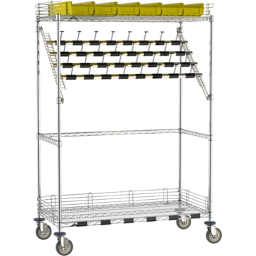 Metro Super Erecta Bulk Storage Style Wire Catheter Procedure Cart
