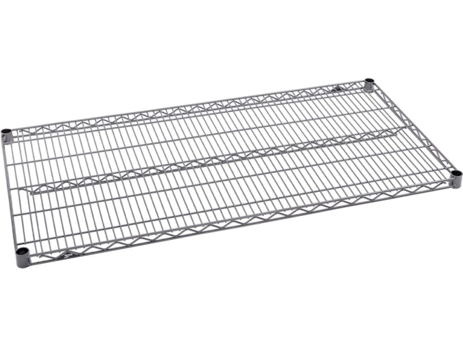 Metro Super Erecta Industrial Wire Shelf with Smoked Glass Finish