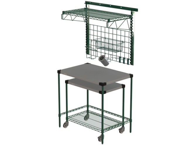 Metro Workstation with SmartWall Shelf and Cart