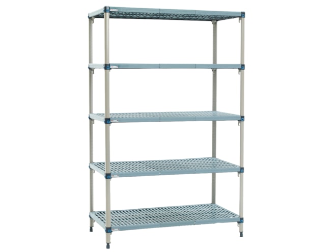 Metro MetroMax Q 4 and 5 Shelf Plastic Industrial Shelving Starter Unit