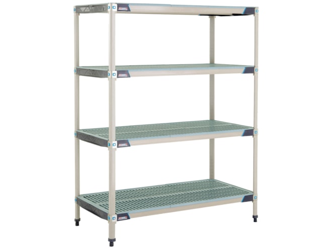 Metro MetroMax i 4 and 5 Shelf Plastic Industrial Shelving Starter Unit