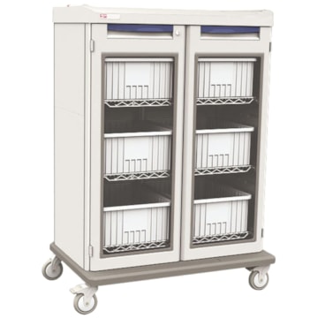 Metro SXRDIVSTOR Starsys Double-Wide Secure IV Cart