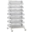 Metro qwikSIGHT Double-Sided Basket Shelving Unit (14 shelf, mobile)