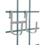 Metro Super Erecta and SmartWall Wire Shelving Snap-On Hook - large double hook, chrome finish