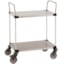 Metro Super Erecta Lab Utility Cart with 2 Solid Stainless Steel Shelves