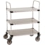 Metro Super Erecta Lab Utility Cart with 3 Solid Stainless Steel Shelves