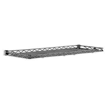 Metro Super Erecta Industrial Wire Cantilever Shelf with Smoked Glass Finish
