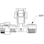 Saint-Gobain PharmaFluor Male Run Tee Fitting technical drawing