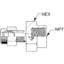 Saint-Gobain PharmaFluor Union Adapter Female Fitting technical drawing