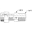 Saint-Gobain PharmaFluor Union Adapter Male Fitting technical drawing