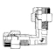 Saint-Gobain PharmaFluor Union Elbow Fitting technical drawing