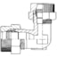 Saint-Gobain PharmaFluor Union Elbow Reducer Fitting technical drawing